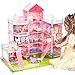 Huge Dollhouse for Girls–Large Pretend Play Doll House for Kids with Lights, Furniture & Accessories