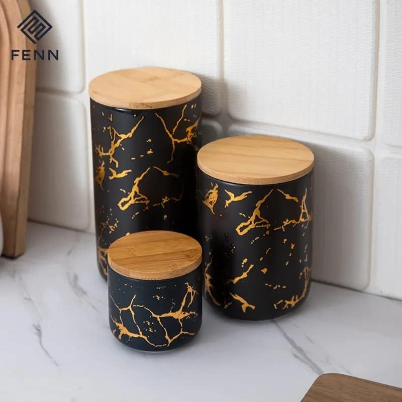 Lot De 3 Boîtes Céramique Légumes Avec Couvercles Bois – Tom Prager Pour Lipper