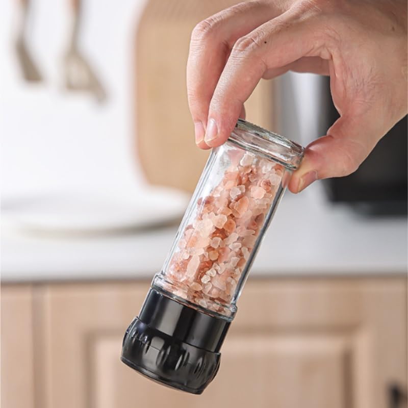 Glass Grinder Sealed Seasoning Box for Kitchen Dining Room Household Use