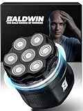 BALDWIN Glatzen Rasierer Herren – Glatzenrasierer 7D mit Magnetischen Scherkopf | Kopfrasierer Glatze | Bold Shaver Kopf | Head Shaver, Trocken und Nass Rasur, Wasserdicht, Kopf Rasierer