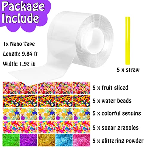 Nano Tape Bubbles Kit, 31Pcs Double Sided Tape Bubbles Balloons, Nano Tape Elastic Bubble Diy Stress Balls Craft Kit, Party Favors, Fidget Toys For Girls, Boys, Kids #TOP1