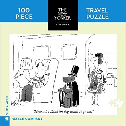 NYPC New Yorker Dog Wants To Go out Mini 100 Piece Jigsaw Puzzle