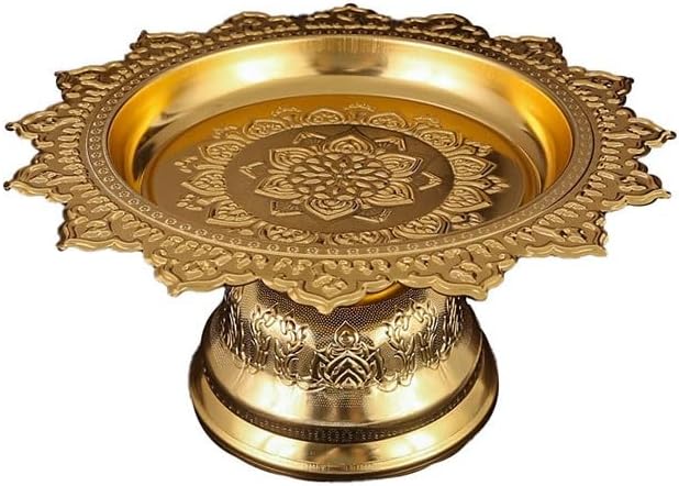 High Footed Sunflower Fruit Platter Alloy Home Dessert