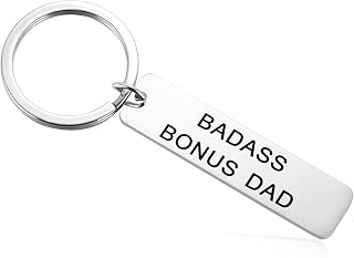Ukodnus Bonus Parent Keychain Gift for Bonus Dad Mom Thank You Gift for Step Parent, Birthday Chrismas Jewelry