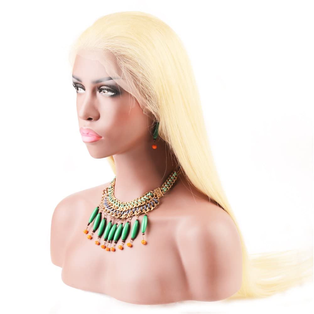 Top Grade 11A Blonde 613 Straight Full Lace Wigs 100% Virgin Human Hair One Donor Wigs Brazilian Lace Wigs Pre-plucked With Baby Hair Bleached Knots For Women 180% Density 40inch