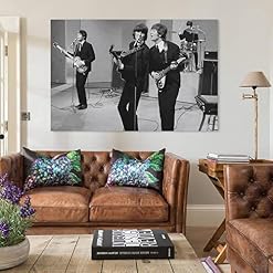 The Beatles Singing Poster d’art en noir et blanc Poster décoratif sur toile Poster mural et art Image Print Modern… - Les Beatles, Paul McCartney, John Lennon, RIngo Starr, George Harrison The Beatles Singing Poster d'art en noir et blanc Poster décoratif sur toile Poster mural et art Image Print Modern… – Image 5