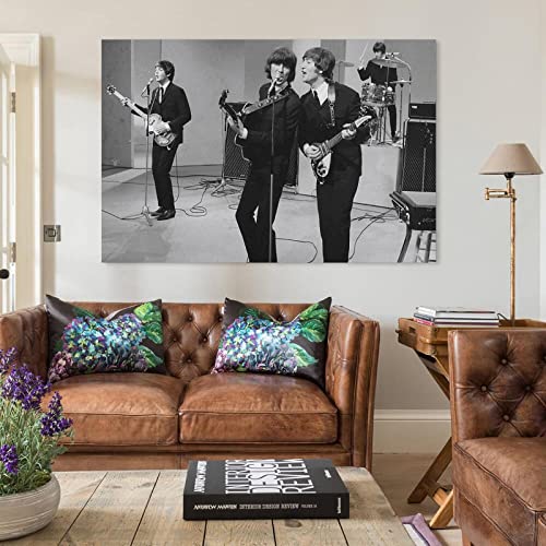 The Beatles Singing Poster d’art en noir et blanc Poster décoratif sur toile Poster mural et art Image Print Modern… - Les Beatles, Paul McCartney, John Lennon, RIngo Starr, George Harrison The Beatles Singing Poster d'art en noir et blanc Poster décoratif sur toile Poster mural et art Image Print Modern… – Image 6