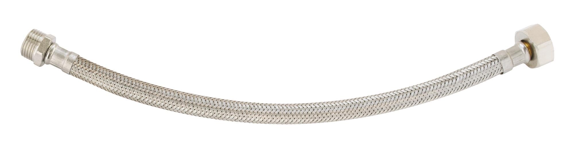 SOMATHERM FOR YOU, Flexible sanitaire 1/​2" mâle écrou tournant 300mm DN10 - Tuyau EPDM tressé acier inox - Raccord durable, souple et étanche - Norme ACS, certifié QB, pression max 10 bars