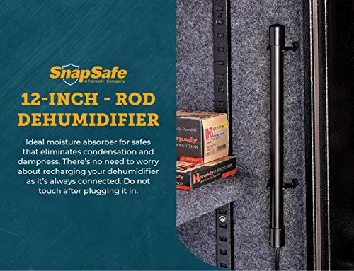 Snapsafe Gun Safe Dehumidifier Rod 12 Inch, Black, 75903 -Maintenance-Free Plug-In Electric Dehumidifier Eliminates Moisture For Gun Safes & Cabinets To Help Prevent Rust & Corrosion In Your Gun Vault #TOP4
