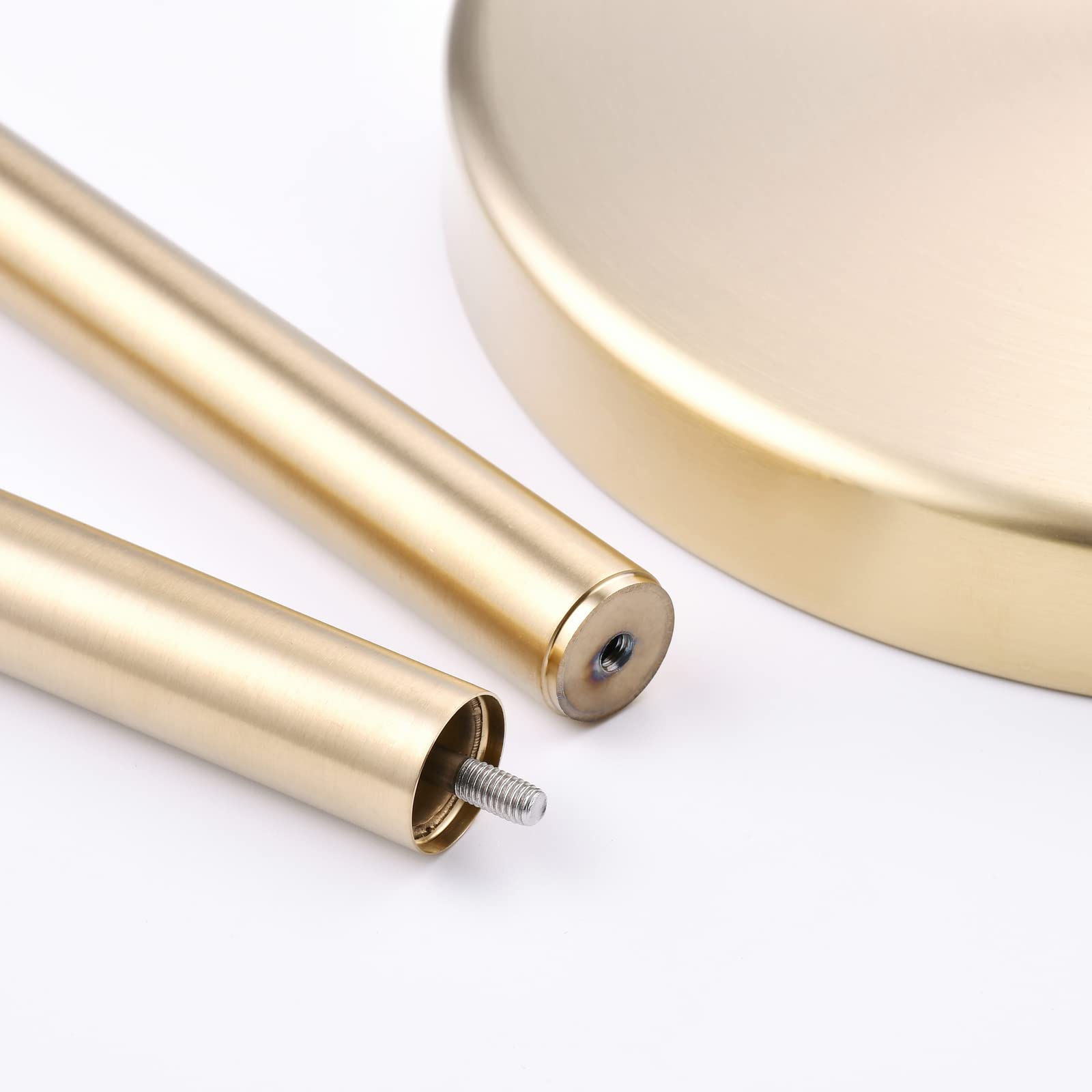 Soporte para Papel higiénico Dorado con Reserva, Soporte Independiente para Rollo de Papel higiénico, Moderno Acabado en Oro Cepillado, Acero Inoxidable Sus 304, Beelee BA7782BG