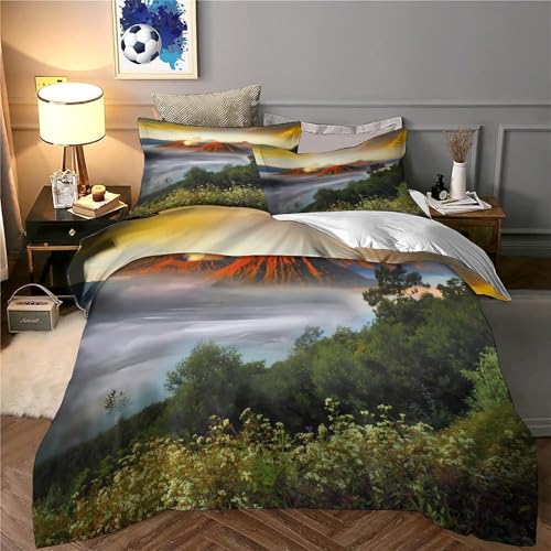 Parure de lit microfibre résistante housse couette fermeture éclair 3D