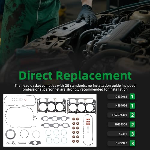 Image of Head Gasket Set HS26744PT Fit for Chevy Express 2500 3500 2018-2023, for Chevy Silverado 1500 2014-2021, for GMC Savana 2500 3500 2018-2023, for GMC Sierra 1500 2014-2021(60pcs)