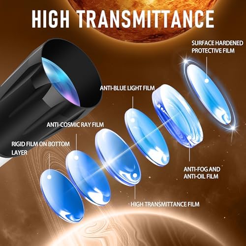 Dianfan Telescope,90mm Aperture 800mm Telescopes for Adults Astronomy,Portable Professional Refractor Telescope for Beginners,with Stainless Tripod & Phone Adapter,Carry Bag - View 5