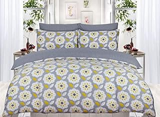 Cotton Connection 100% Egyptian Cotton Duvet Covers | Hotel Quality Printed Reversible | Bedding Duvet Cover Set With Pillowcase Ultra Soft Skin-Friendly