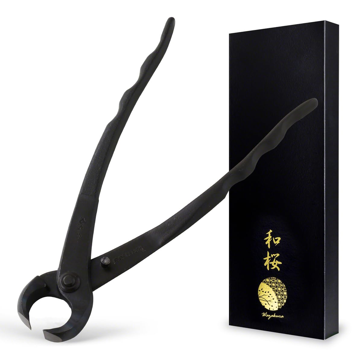 Wazakura Handgeschmiedete Bonsai-Zange 210 mm, Made in Japan - Stammspalter Schwarz