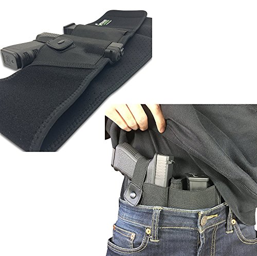 Belly Band Holster for Concealed Carry | IWB Holster | Waist Band Handgun Carrying System | Hand Gun Elastic Holder for Pistols