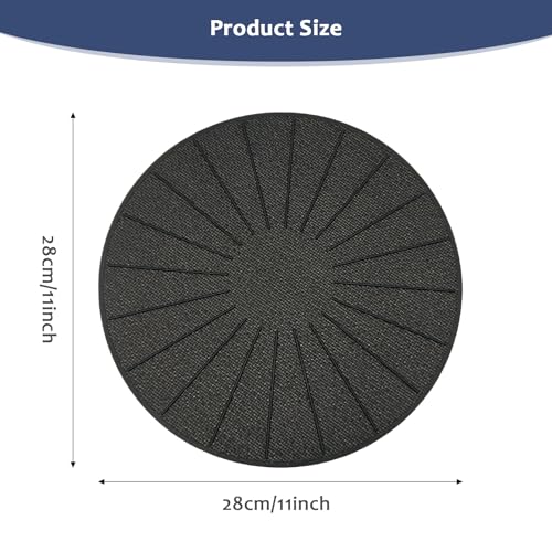 28 cm Induktion Schutzmatte Rund, Rutschfest Induktionsschutzmatte zum Kochen Rund Silikon Induktionskochfeld Schutzmatte, Induktionsmatte für Heißluftfritteusen Mikrowellen Induktionskochfeld
