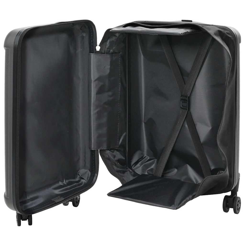 Valise de Voyage en ABS Plastique Gris Foncé 34 x 23 x 55.5 cm, Sac Cabine Rigide avec Rangement Ample et Design Durable pour Déplacements