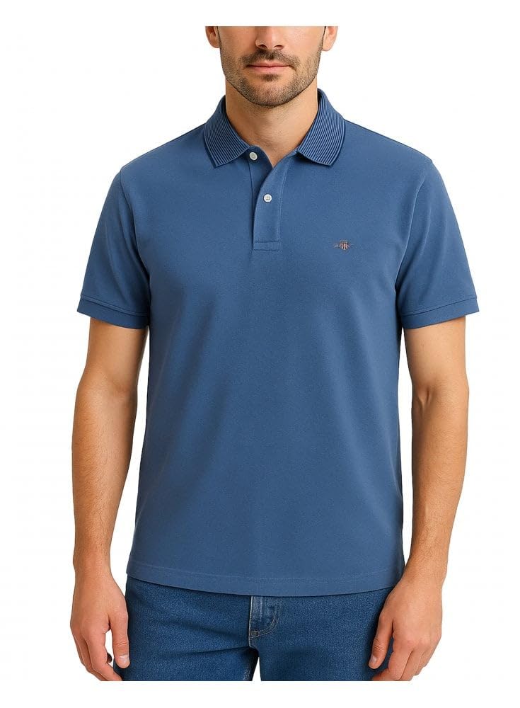 Gant Men's Salty Sea Tipping Detail Polo Shirt, L