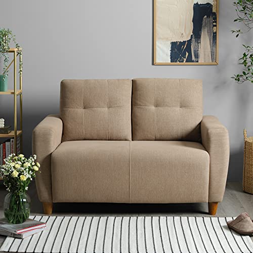 Image of Sleepyhead Yolo Designed by Duroflex - 2 Seater Sofa |Premium Fabric, Plush 3 Layer Cushioning |Modern Buttonless Tufted & Anti-Sag Comfort |Stylish & Durable |3 Years Warranty - Coco Brown