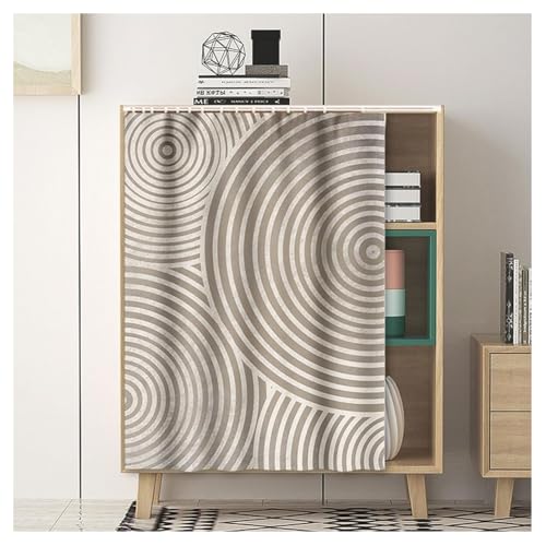 Cortina de privacidad para debajo del fregadero con rieles deslizantes, cortinas cortas de cocina para cobertura opaca sin arrugas (90 x 120 cm)