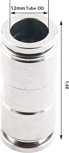 Miniatura 10 de CEKER Union Tee Push to Connect Fittings Acero inoxidable Conexiones de conexión rápida, CEKER 0.236 in x 0.236 in x 0.236 in 3 vías en forma de T,