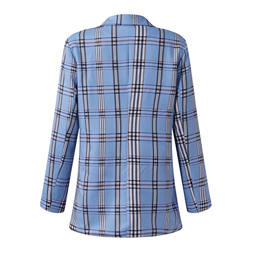 Blazers for Women Business Casual Jacket Open Front Work Office Blazer Plus Size Lapel Long Sleeve Jacket with Pockets3