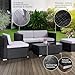 SVITA California Poly-Rattan Lounge Gartenset Sofa-Set Garnitur Gartenmöbel Couch-Set