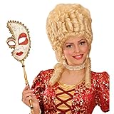 Lieferumfang: eine venezianische Maske am Stab / Größe: Einheitsgröße für Erwachsene / Farbe: Bunt