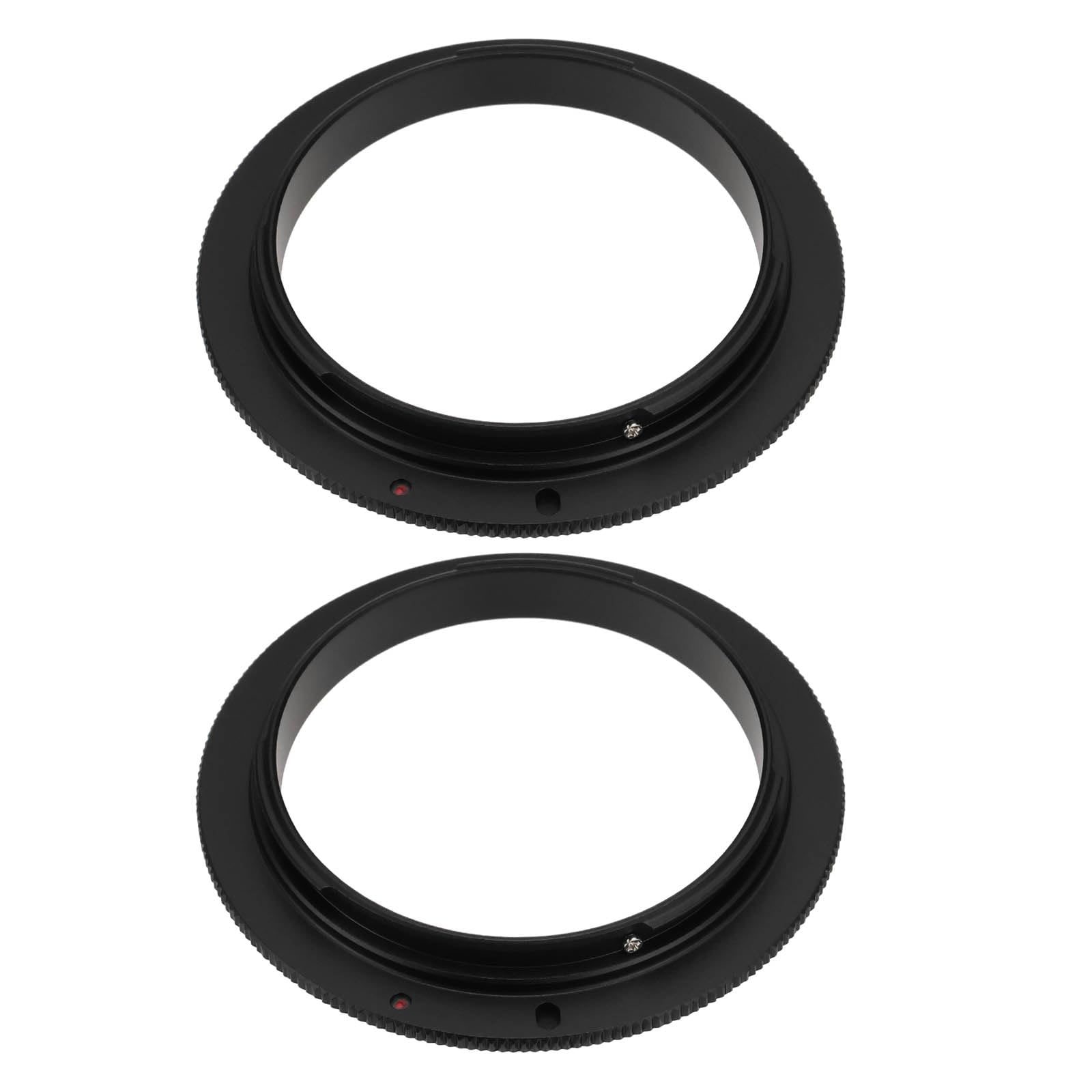 The Lord of the Tools 2pcs Macro Photography Reverse Lens Adapter Aluminum Alloy Adapter Ring Inner Diameter 58mm Compatible with Canon EOS Mount DSLR