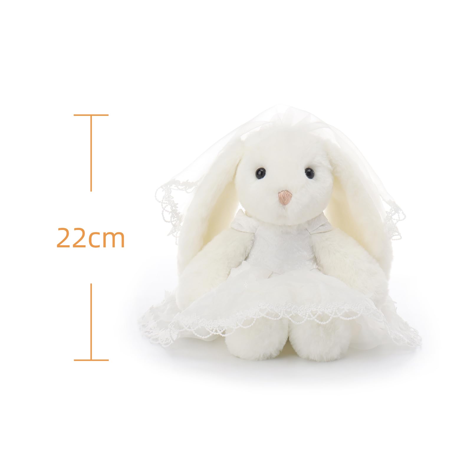 Apricot Lamb Braut Hase Kaninchen Plüschtier Kuscheltier Stofftier 22cm