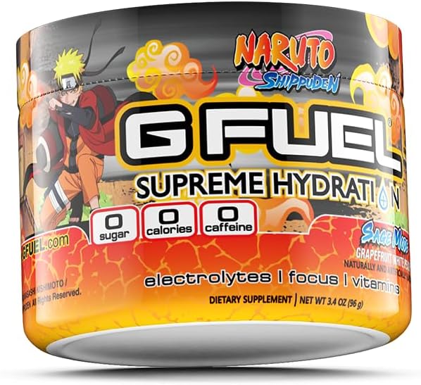 Naruto Sage Supreme Hydration, Electrolyte Powder Mix for Energy & Focus, Sugar & Caffeine Free Supplement with Essential Vitamins & Minerals, Grapefruit WhitePeach Flavor, 3.3 oz - 30 Servings
