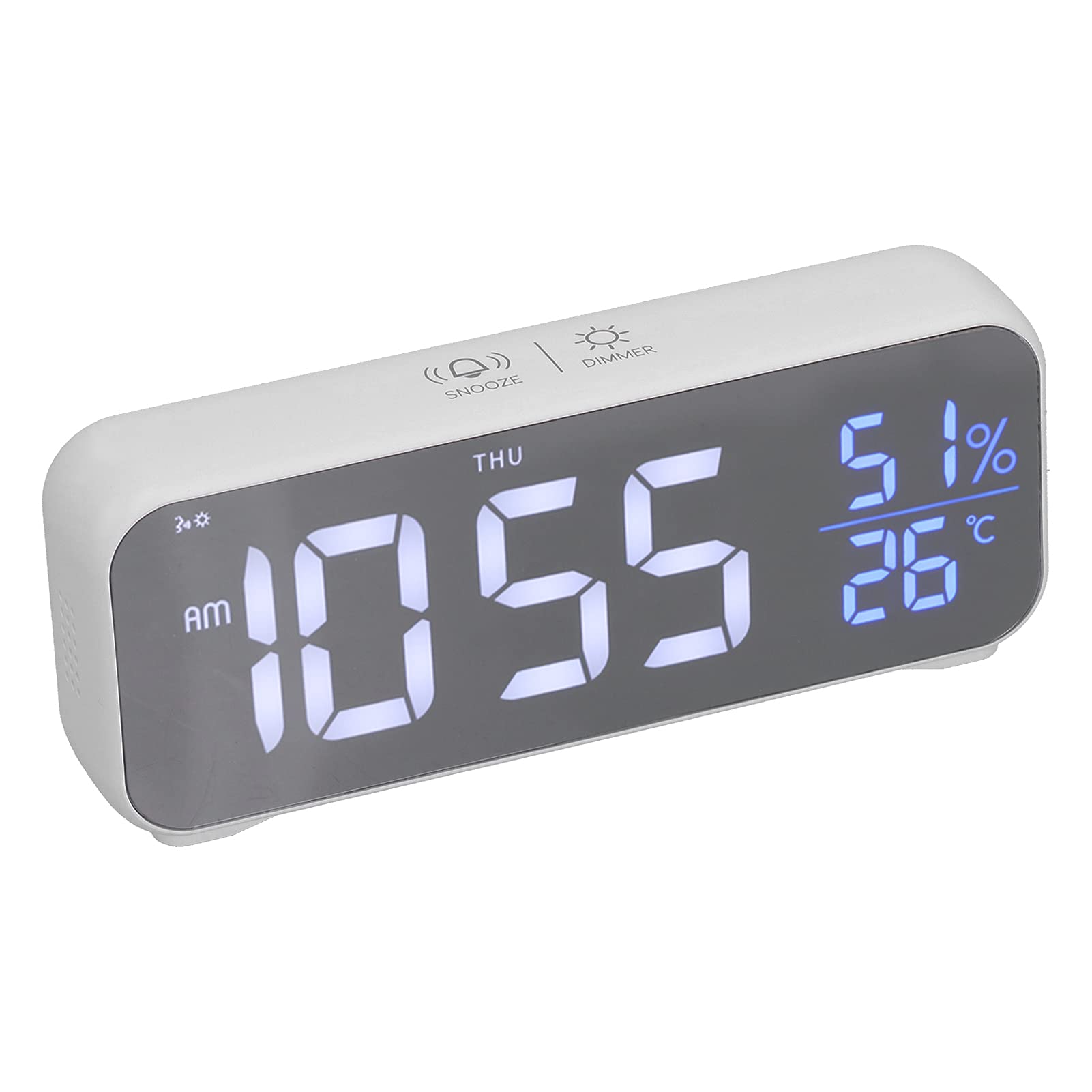 Reloj despertador digital sin pilas de carga USB con pantalla LED para adolescentes