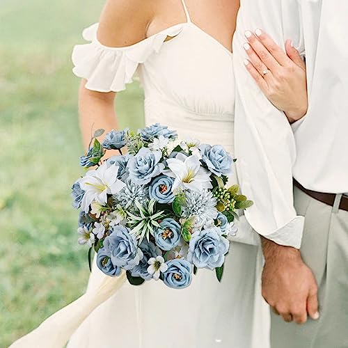 Artificial Flowers For Home Decor Indoor Faux Silk Flowers Fake Flowers Plant Diy Wedding Floral Arrangements Centerpiece Table Decorations Party Baby Shower Office Mothers Valentines Day Decor - Pink #TOP5