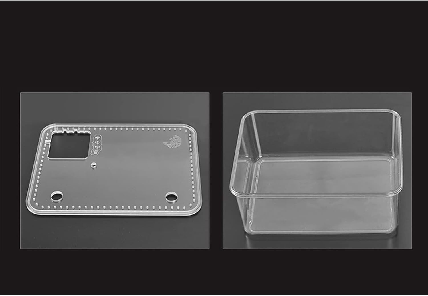 SUNESA Reptile Breeding Box Tortoise Tank Amphibious Platform Plastic Basin Small Desktop Fish Tank Without Water Change Breeding Box Transparent Turtle Tank Aquarium