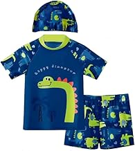 Swimming Costume for Boys I T-Shirt Shorts and Cap Three-Piece Swimsuit