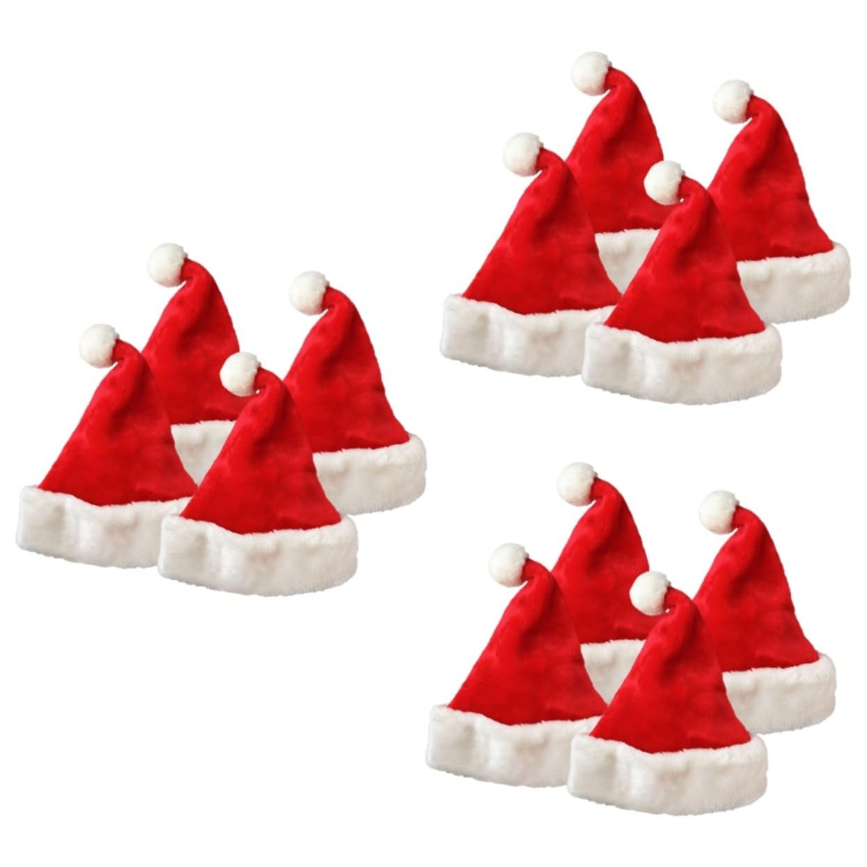 TOPBATHY 12 Pièces bonnet de noel chapeau d'hiver de noël Chapeaux de Noël Couvre-chef de christmas hat christmas de enfants de père pour hommes chiffon