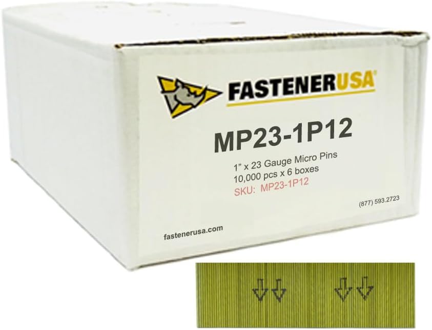 1" Micro PIN Nails 23GA GALV 60,000ct