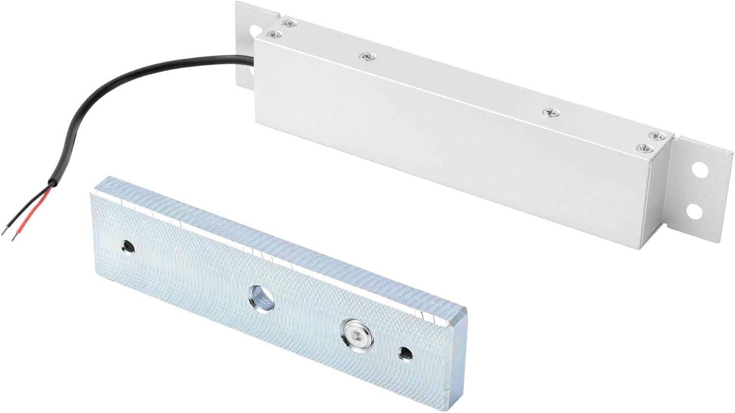 Electromagnetic Door Lock Weatherproof 12V DC Fail-Safe, 350LBS Holding Force Outdoor Magnetic Door Lock, Flush-Mount (Drilled-in) Design for Exterior Metal & Wooden Doors, Access Control Security