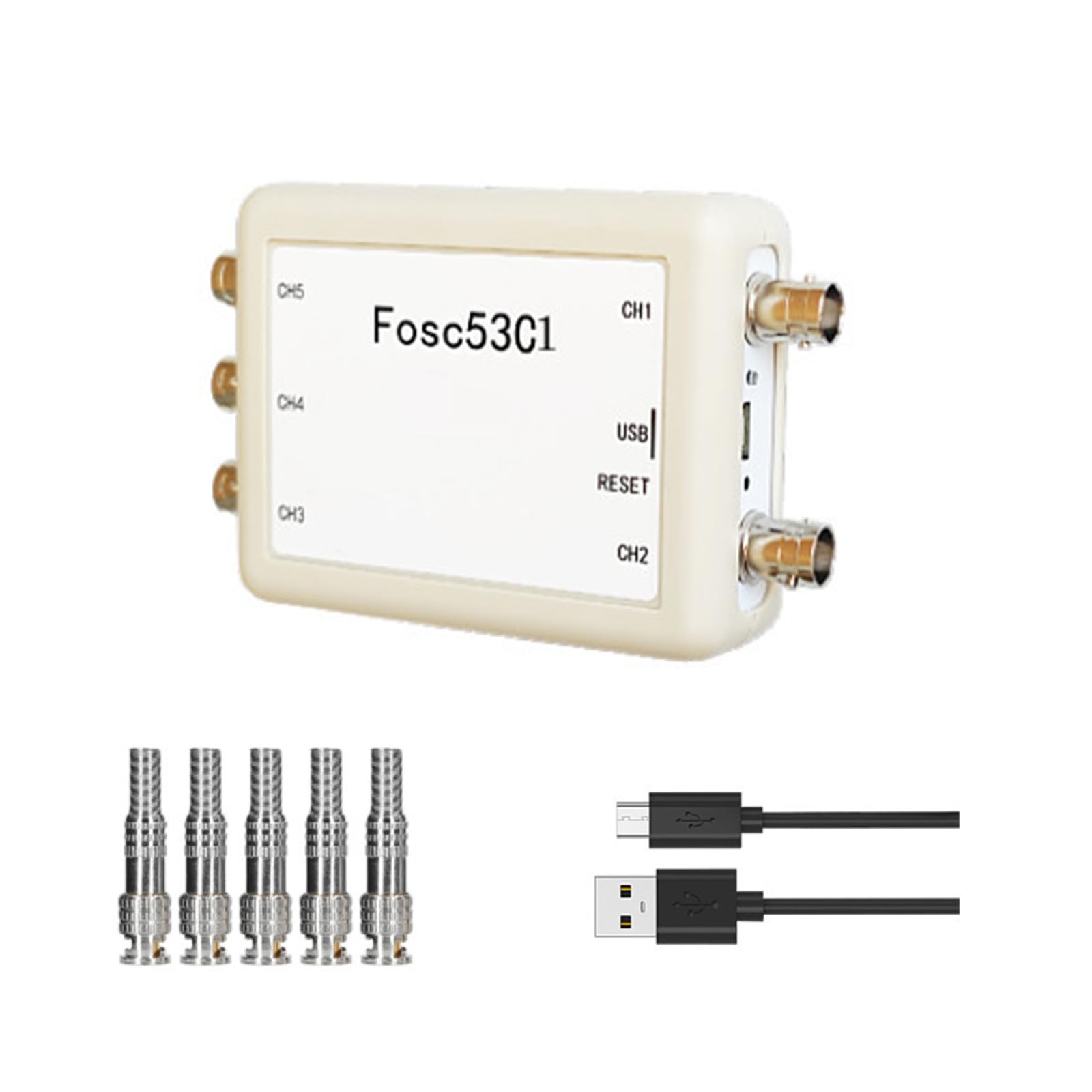 Alloneslife 5 Channel Usb Oscilloscope With Interfaces And 1Mhz Sampling Rate For Signals Electrical Maintenance Tool Temperature Dampness Logger