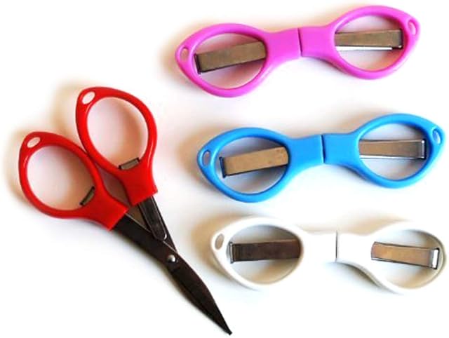 No.0921 Convenient Travel Folding Safety Small Scissors 4 Inch - Pack of 2