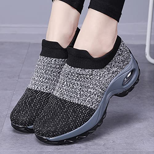 Super Soft Women’s Walking Shoes Ladies Soft Comfy Sole Sneakers Sock Shoes, Women's Breathable Air Cushion Sneakers2