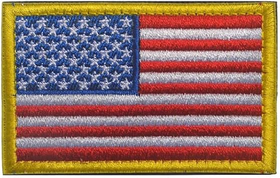 ewkft American Flag Tactical Patches of USA US,with Hook and Loop for Backpacks Caps Hats Jackets PantsRed