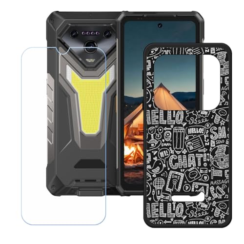 CongJiaLingXi�P�[�X �K�p���� Ulefone Armor 34 Pro+ (6.95") + �����K���X�X�N���[���ی�t�B���� �A���ȃ\�t�g�V���R���P�[�X�ی�TPU�J�o�[�̃P�[�X�J�o�[ - WZ8
