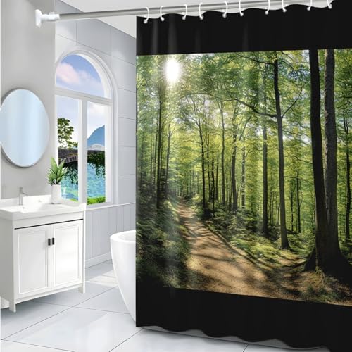 Rideau de douche anti moisissure en polyester lourd imperméable - 5