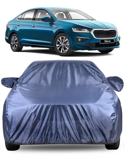 Image of Autofact Premium Car Cover for Slavia | All Weather Water-Resistant Full Body Car Cover | Light-Weight Triple-Stitched Outdoor Shield with UV Protection, Dustproof & Heat-Resistant