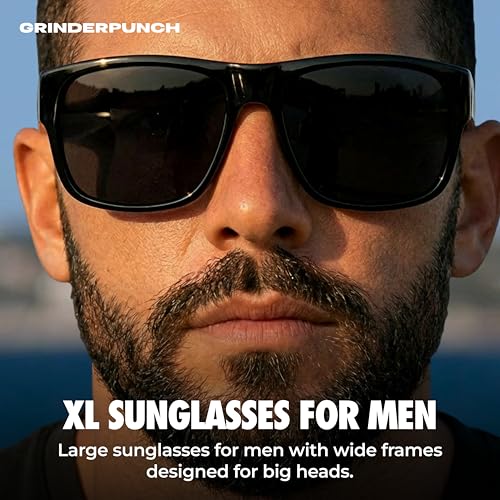 Image of grinderPUNCH XL XXL Sunglasses Men Big Head Extra Large Wide Polarized