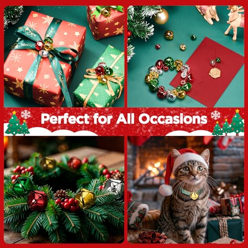 image for Sooez Jingle Bells for Crafts, 100PCS 1inch Large Craft Bells with Cri