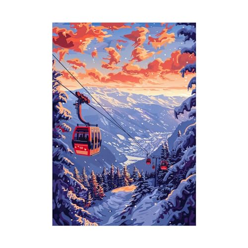 Toile non tissee art de paysage abstrait FJASKER grand format