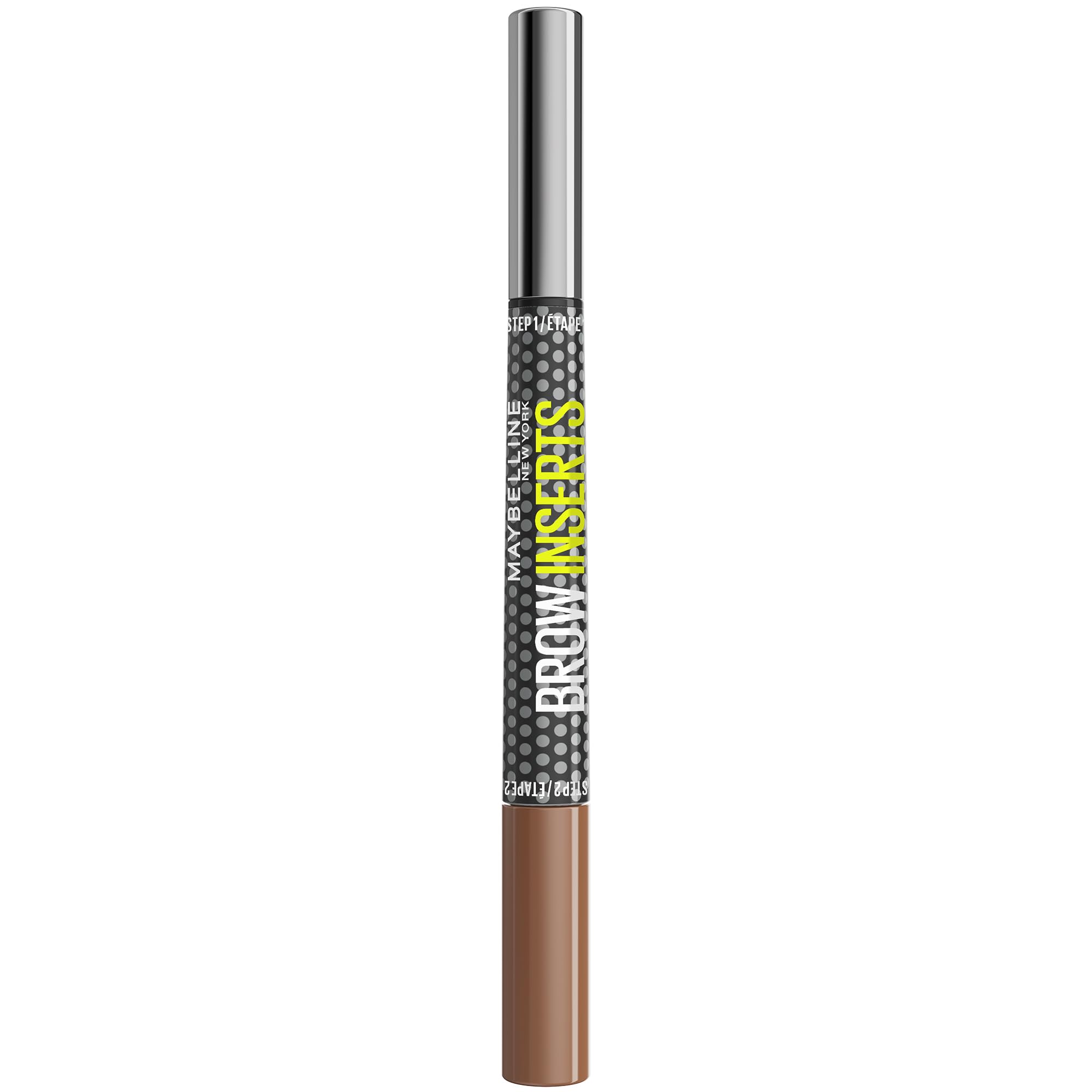 Maybelline Eyebrow Pencil Brow Inserts 2-in-1 Pen Fiber Gel Soft Brown 2